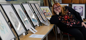 tina with paintings tina with paintings